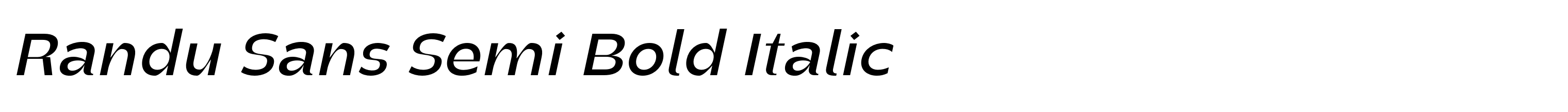 Randu Sans Semi Bold Italic